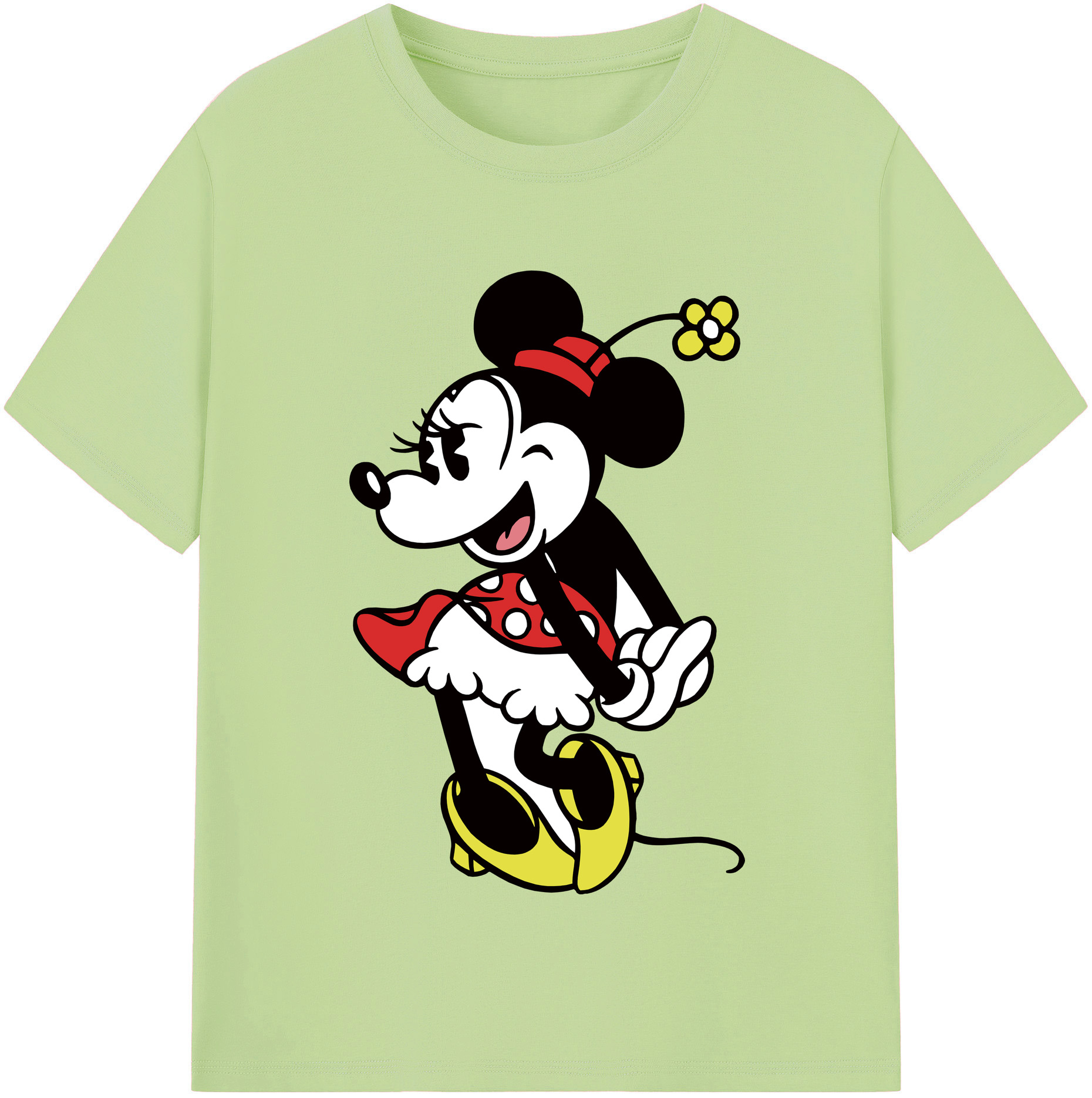 （画像用） ミッキーマウス Mickey Mouse 綿100％半袖Tシャツ（フロントプリント）